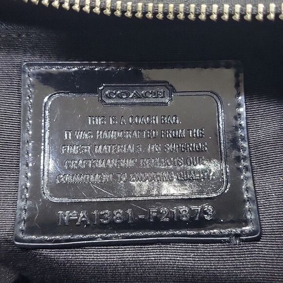 EUC COACH F19281 Signature canvas black Hobo shoulder bag - Picture 8 of 10